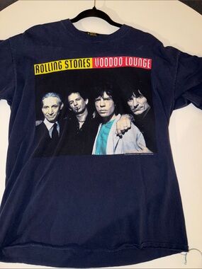 Vintage Rolling Stones Navy Voodoo Lounge Band Tee